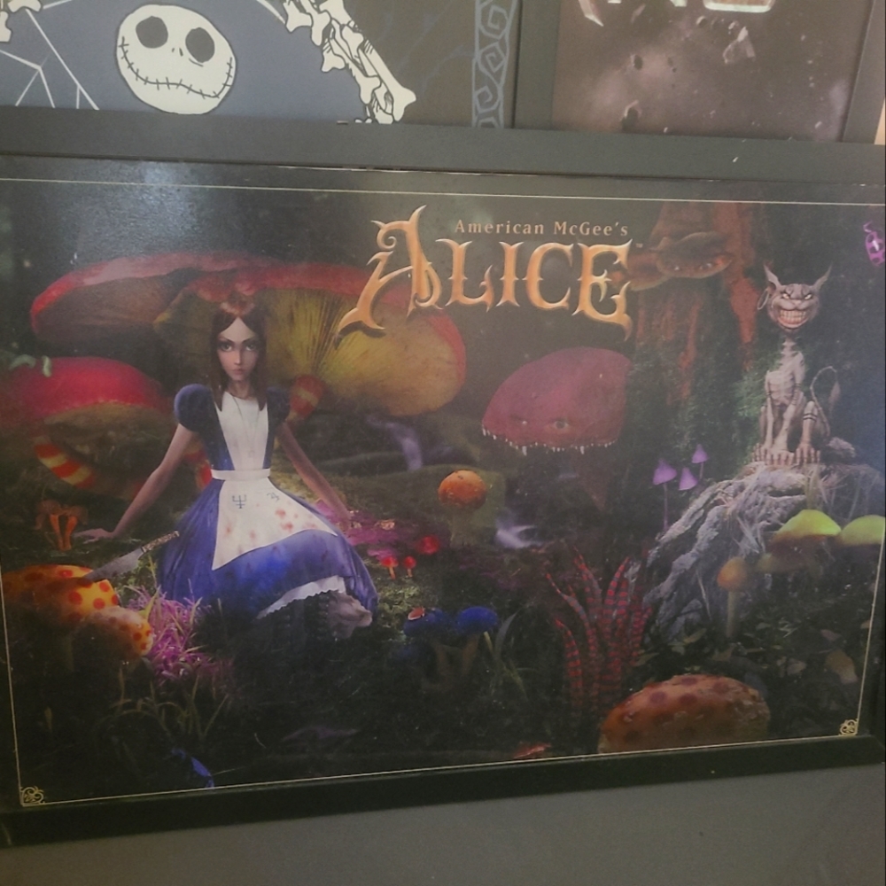 Alice mushroom garden painting